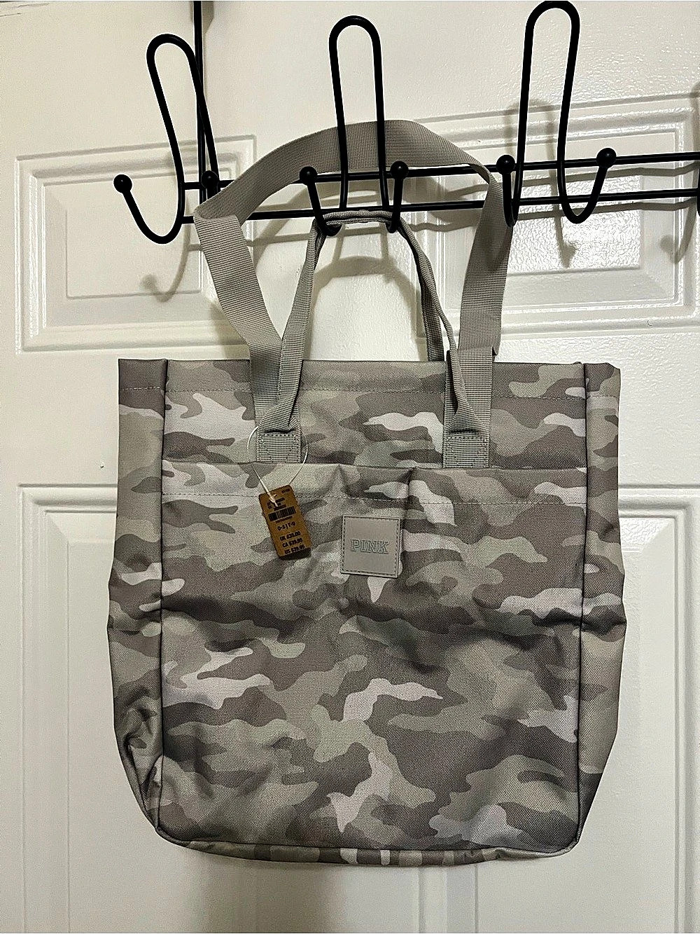 PINK Victoria's Secret Convertible Backpack Tote Camo Gray BNWT